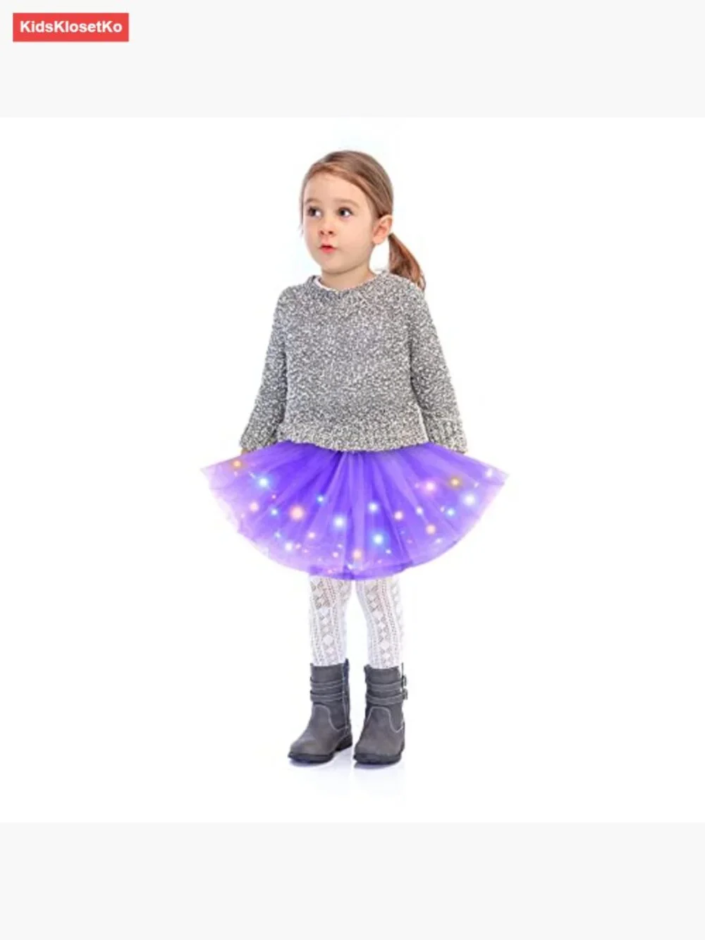 Light Up Tutu Skirt 2-8 Years Fluffy Ballet Dress Up Costume
